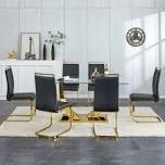 63 Rectangular Tempered Glass Table set