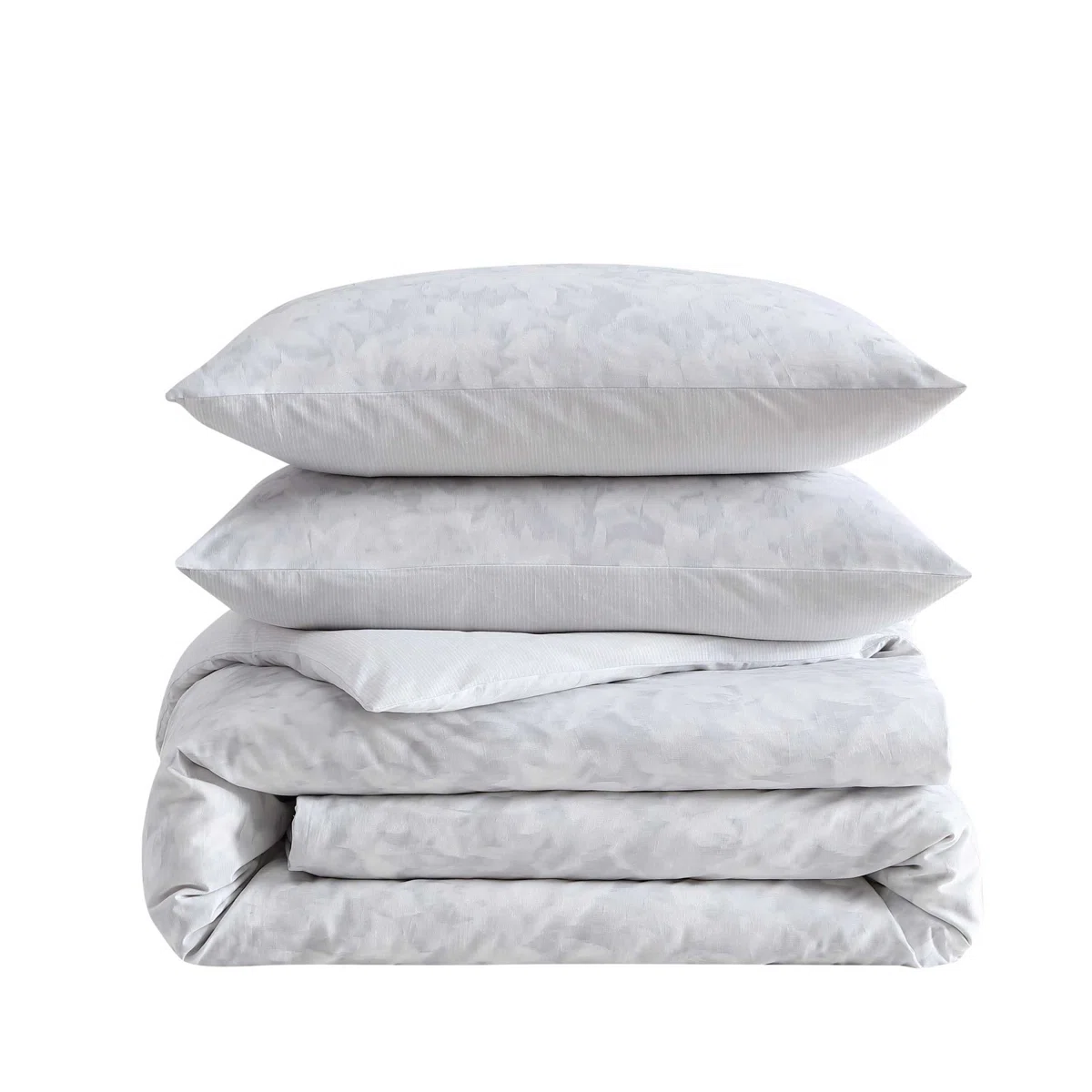 Vera Wang Nebulous Flower Cotton Reversible Grey Comforter Set