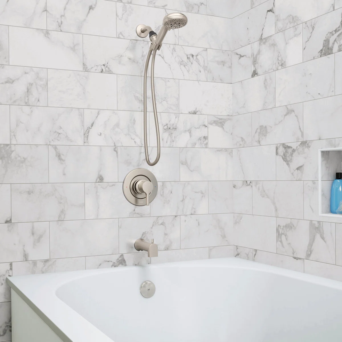 Beric Tub & Shower Faucet with Handheld Showerhead, Valve Included