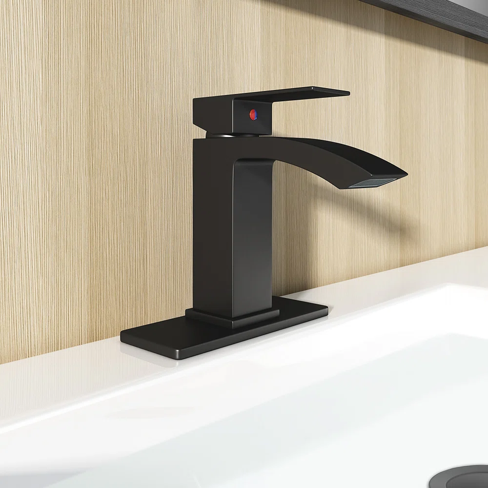 Single Hole Bathroom Faucet with Drain Assembly