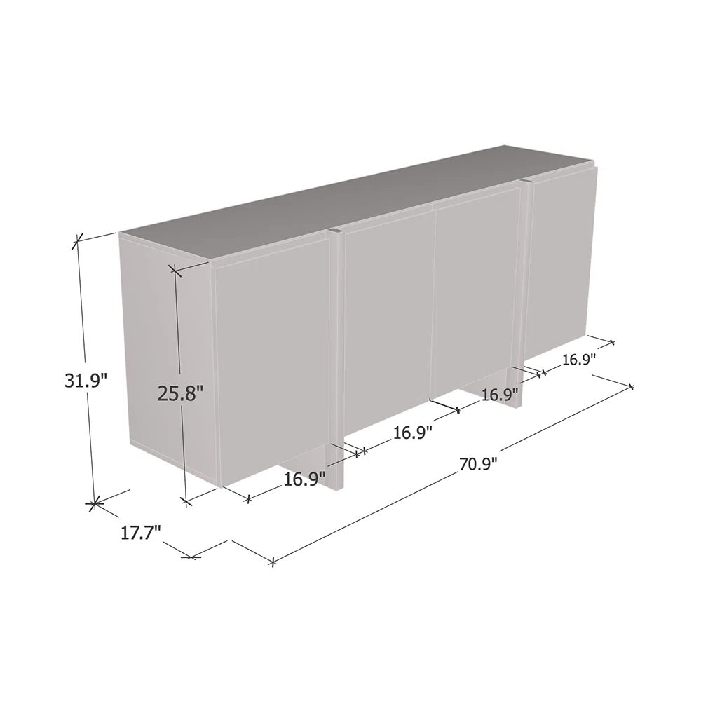 Bhahadur 70.9" Sideboard with Matte Finish