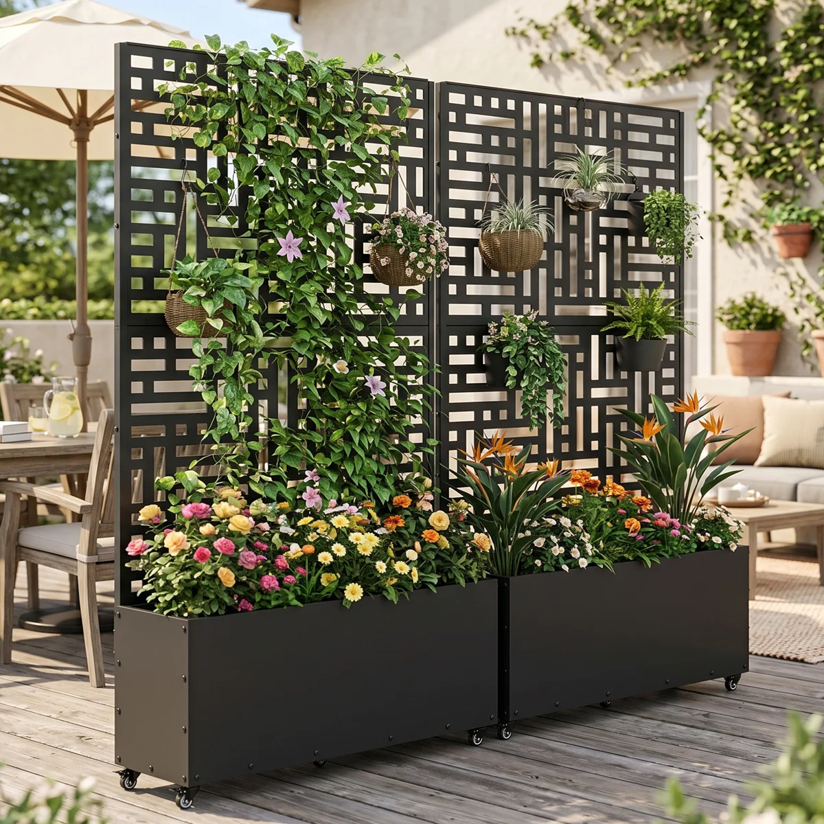 Quameshia Metal Planter Box