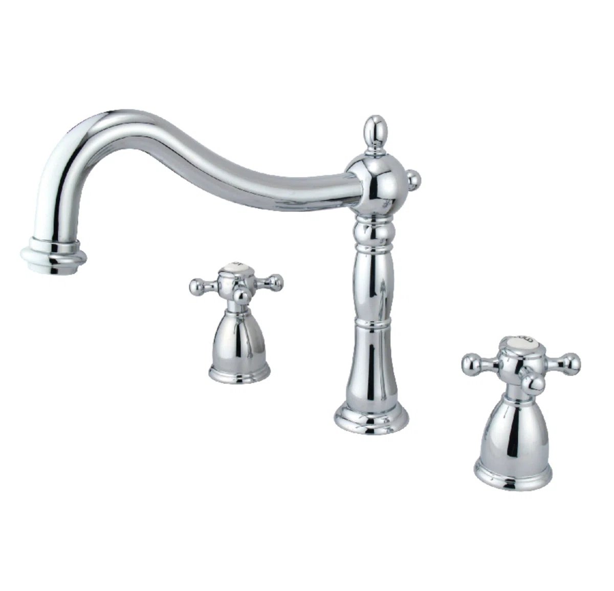 Kingston Brass Metropolitan Two-Handle 3-Hole Deck Mount Roman Tub Faucet