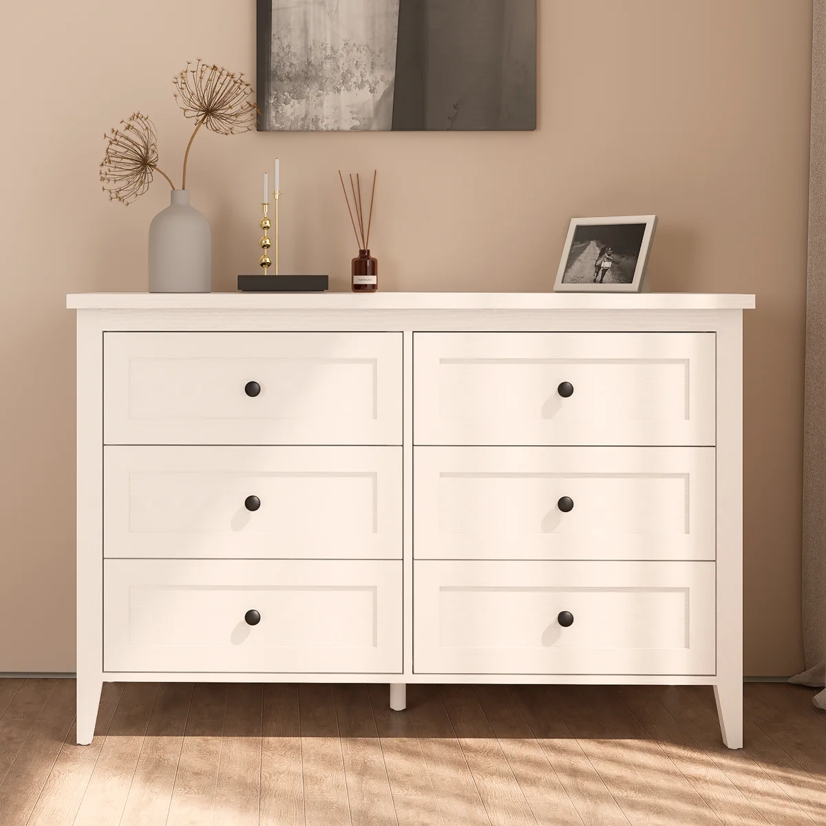 Wilma 6 Drawer Double Dresser For Bedroom