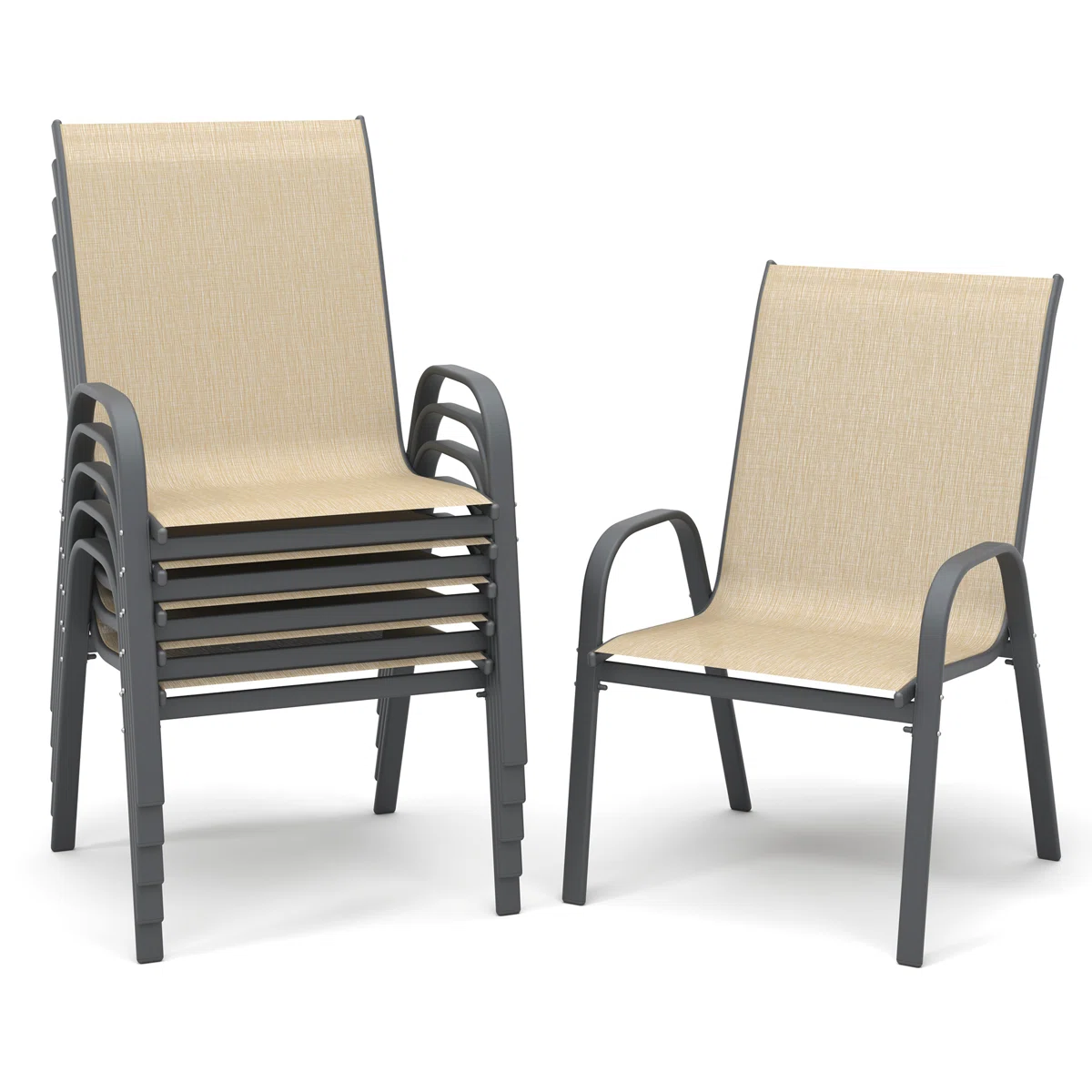 Efthemia Stacking Patio Dining Armchair