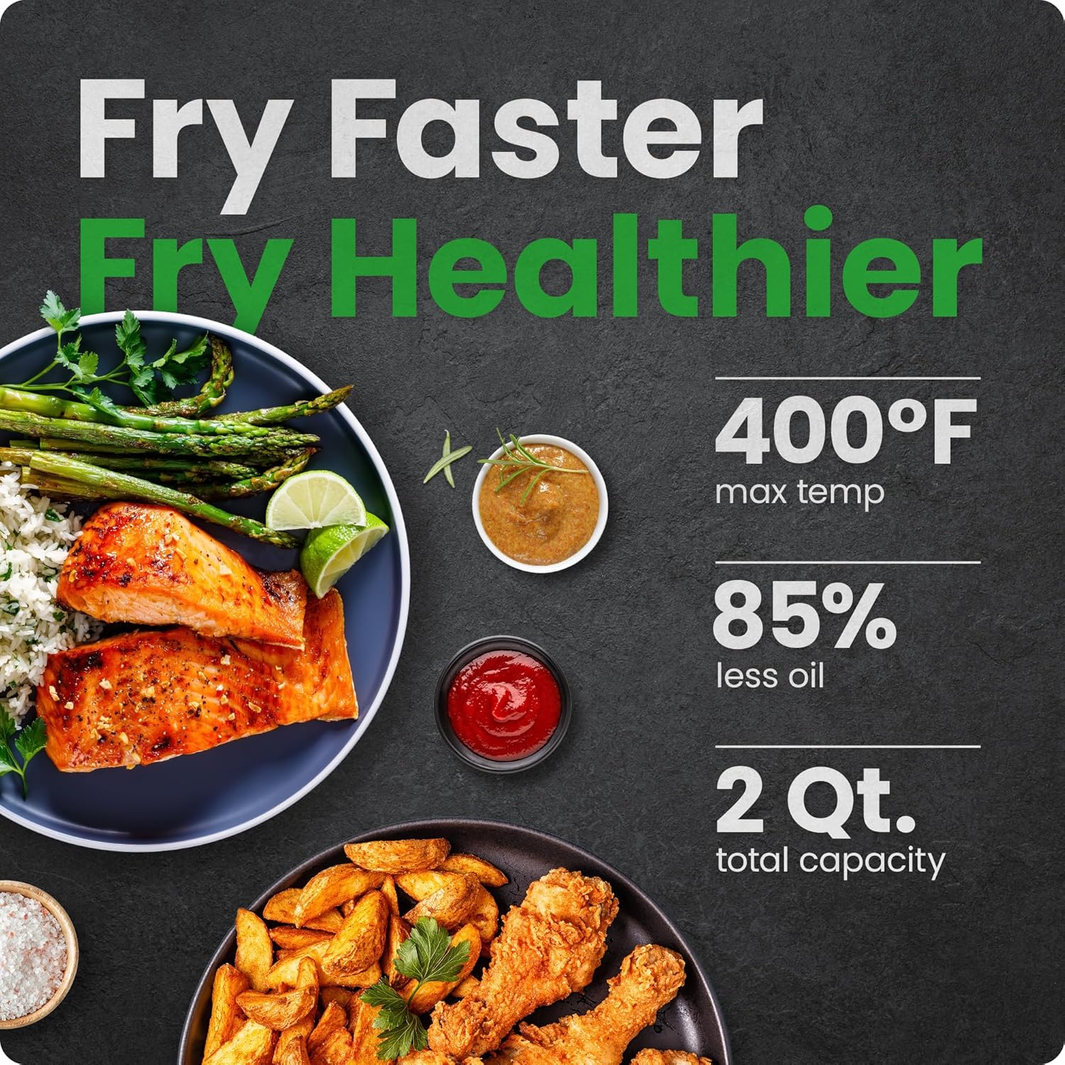 CHEFMAN 2 Qt Mini Air Fryer – Digital Space-Saving Compact Air Fryer with Nonstick and Dishwasher Safe Basket, Quick & Easy Meals in Minutes, Features Digital Timer and Shake Reminder – Black 2 Quart Black