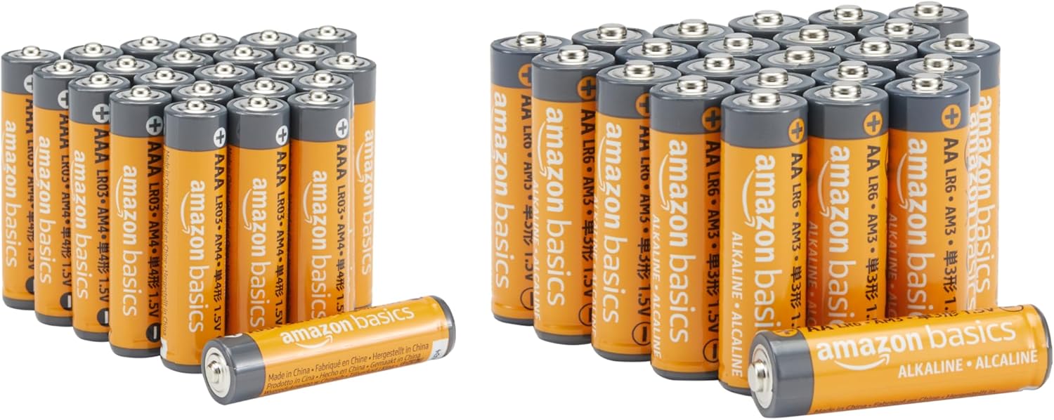Amazon Basics 48-Count AA & AAA High-Performance Alkaline Batteries Value Pack