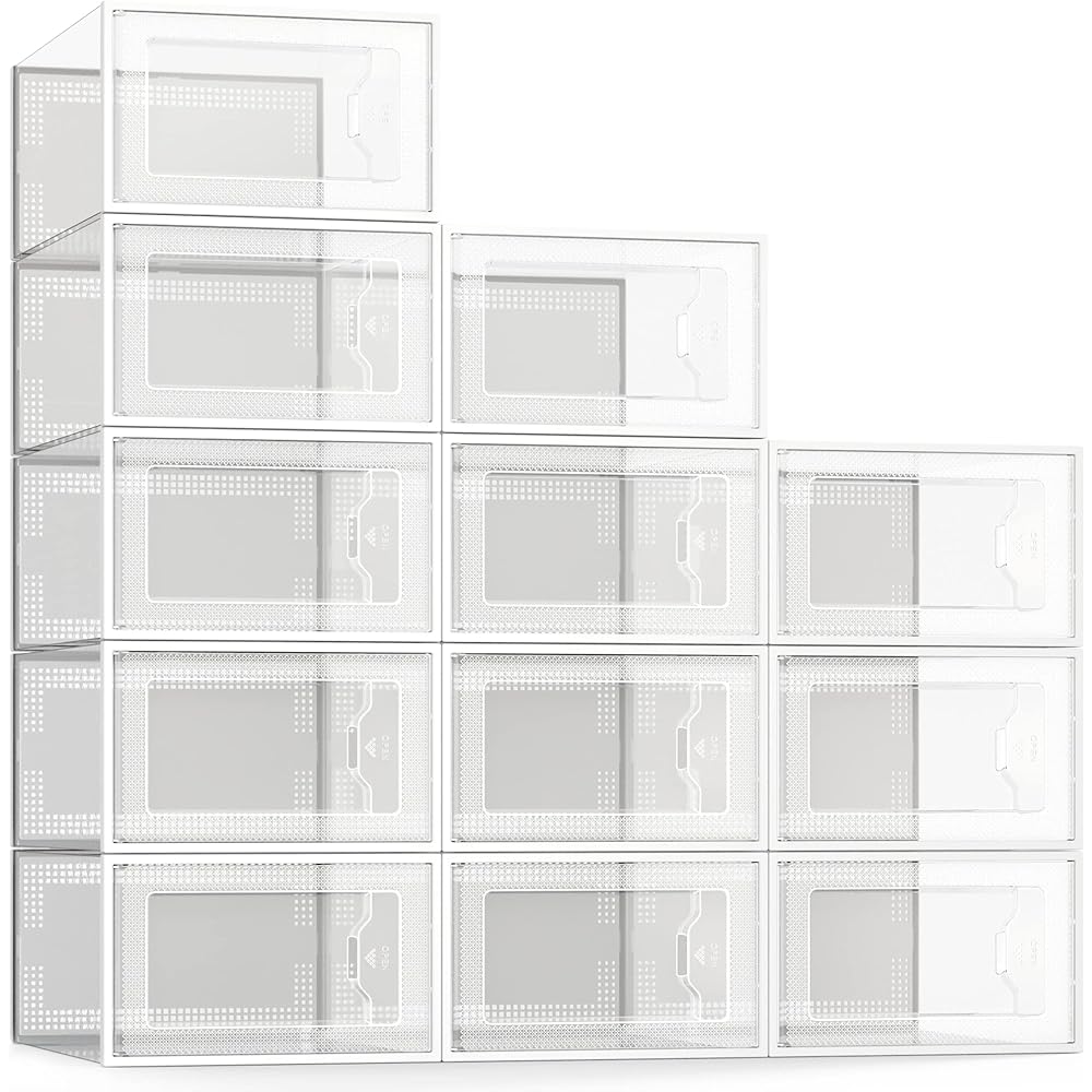 SEE SPRING Large 12 Pack Refrigerator Organizer Container Bin Holder
