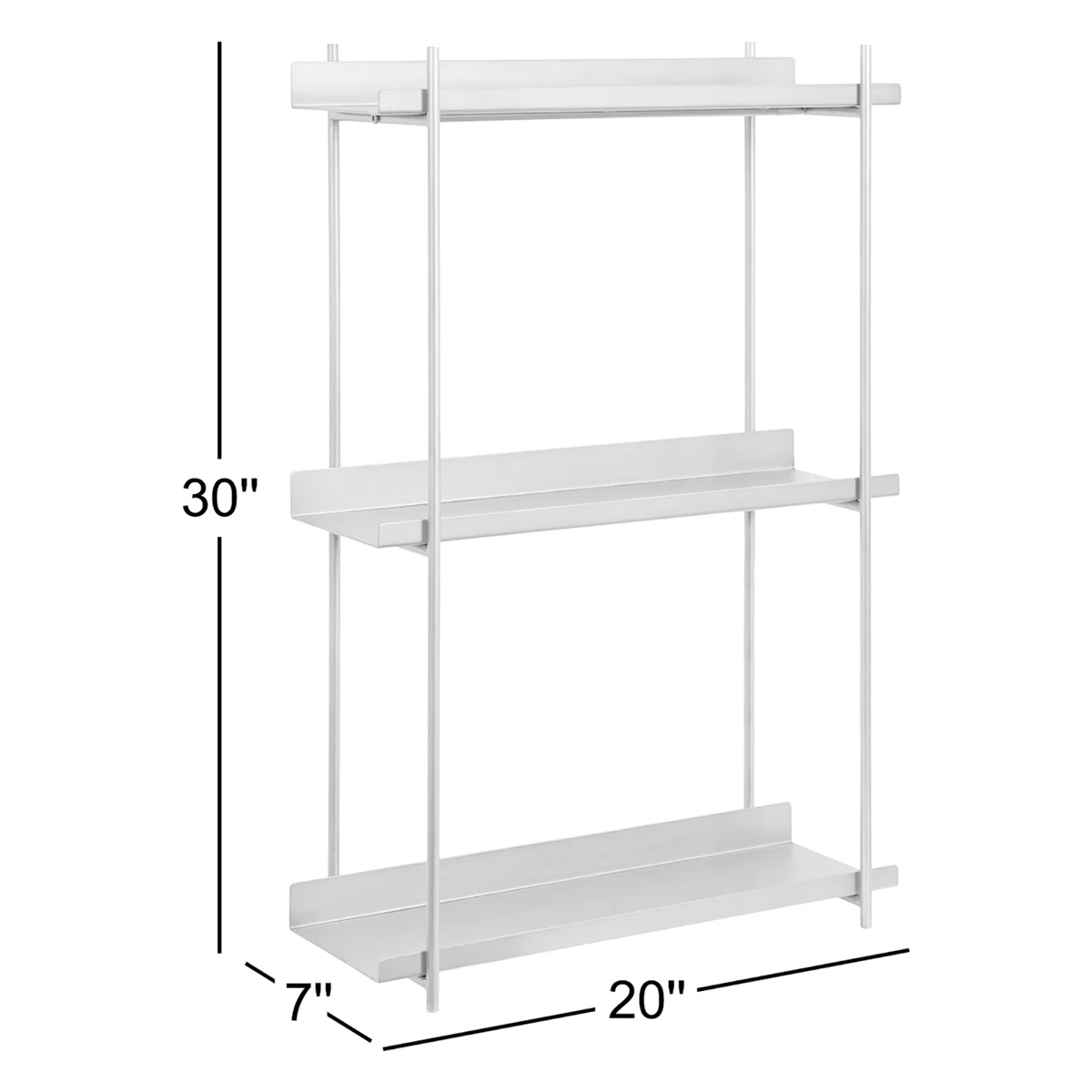 Bellamy Rectangular Metal Floating Shelf