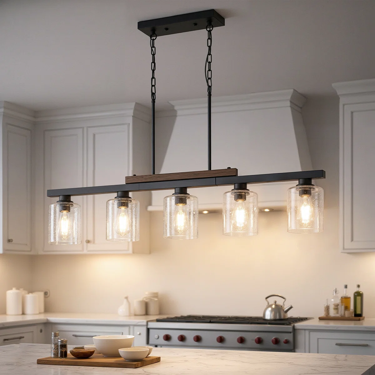 38In 5 - Light Kitchen Island Pendant Lighting Fixture