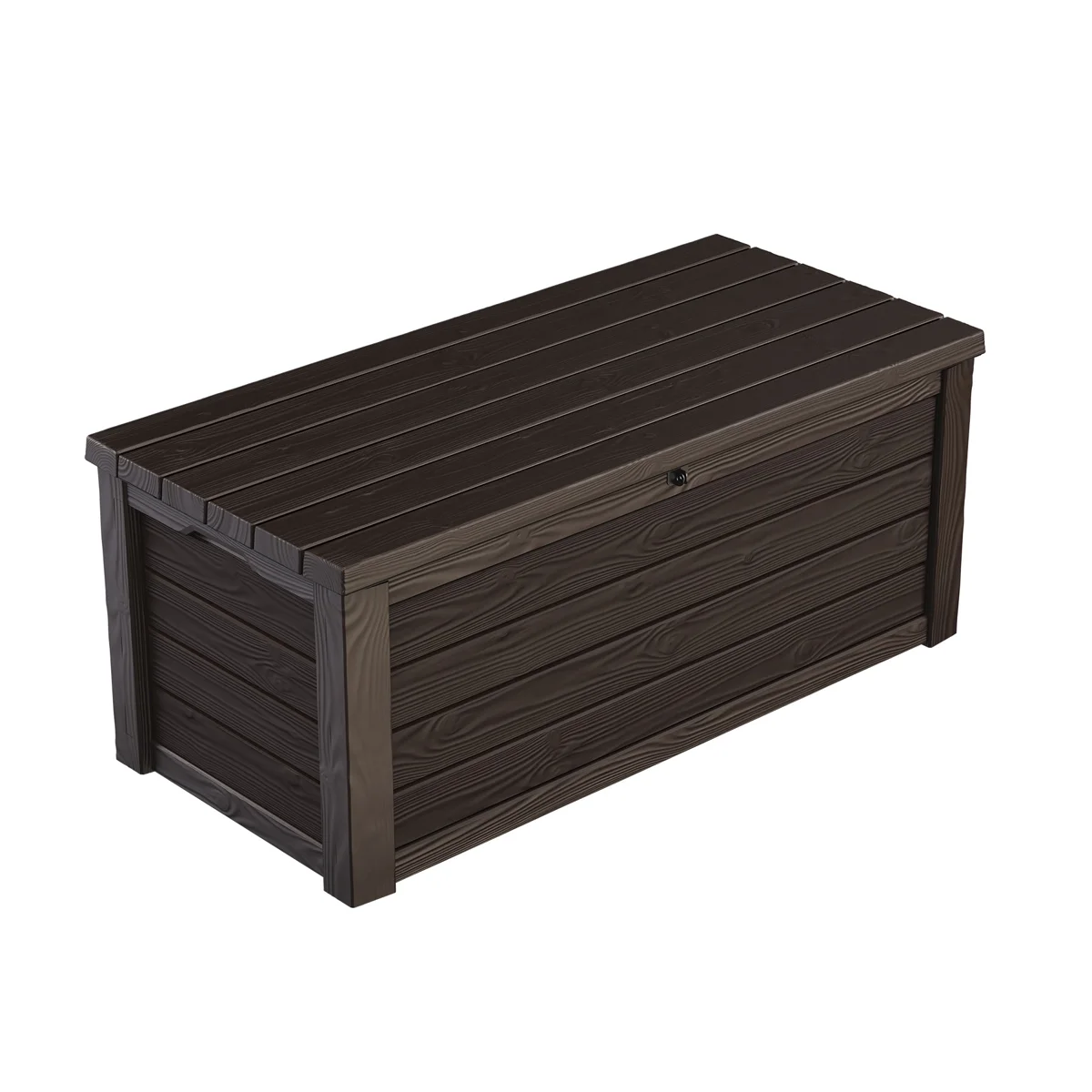 Keter Eastwood 150 Gallon Durable Resin Outdoor Storage and Organization Deck Box For Patio Furniture and Supplies, Brown