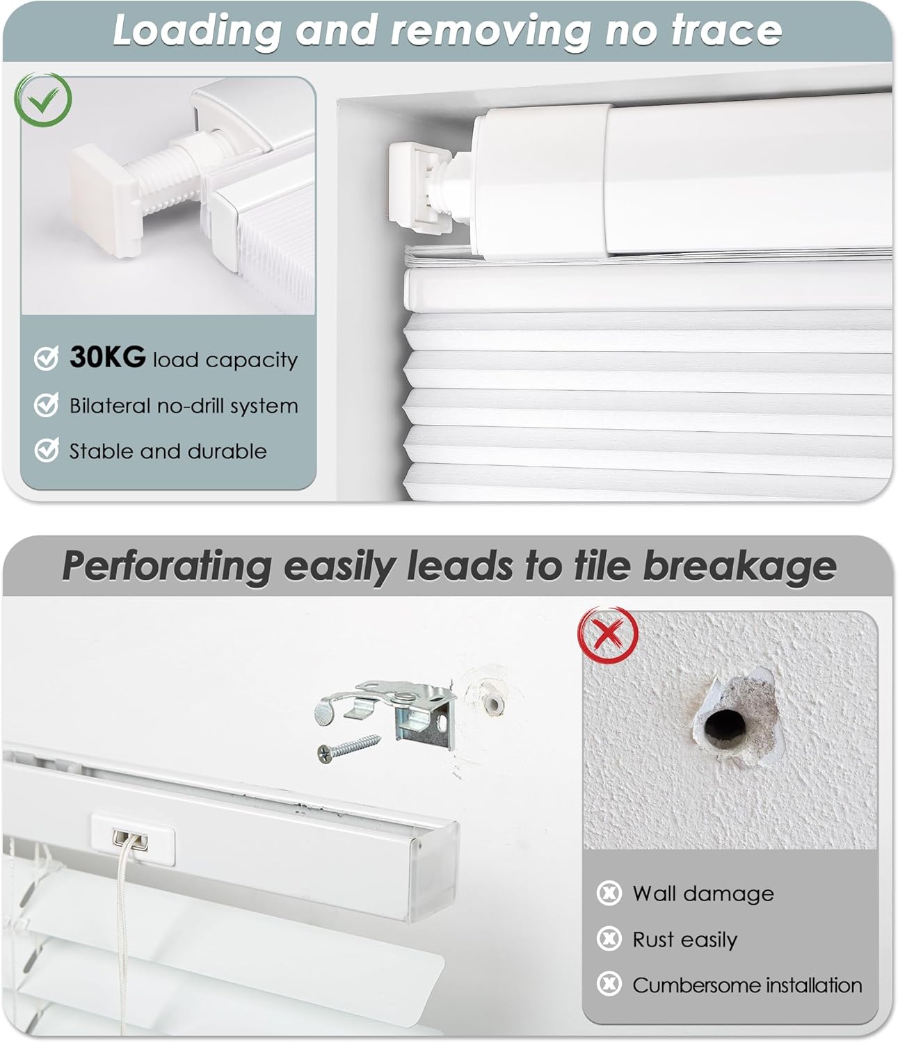 LazBlinds No Tools No Drill Cordless Cellular Shades, Top Down Bottom Up (TDBU) Honeycomb Shades for Home, Light Filtering Thermal Insulation Blinds for Windows, 34 W x 48 H, Dark Grey Light Filtering - Dark Grey 34 W x 48 H