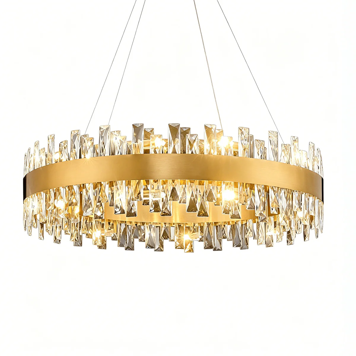 Dimmable Round K9 Crystal Modern Chandelier with G9 Base
