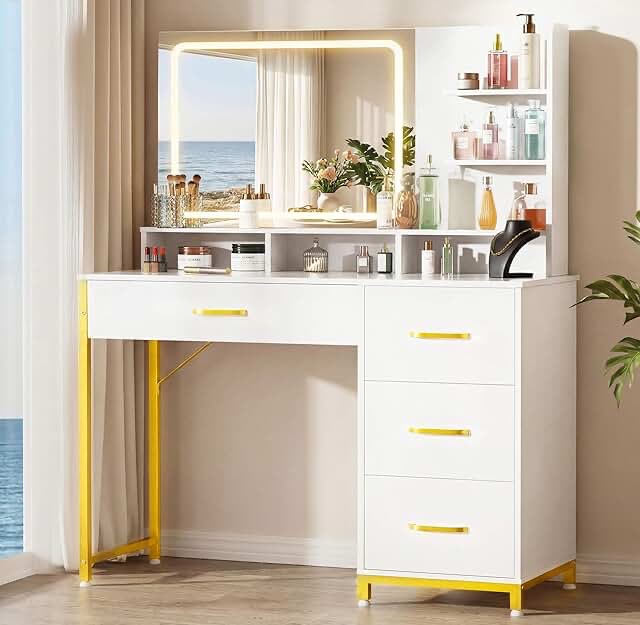 incomplete bedroom vanity