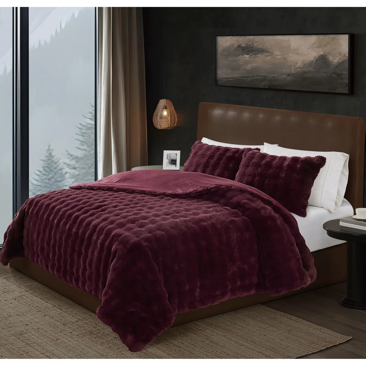 Frye Bubble Faux Fur Comforter Set