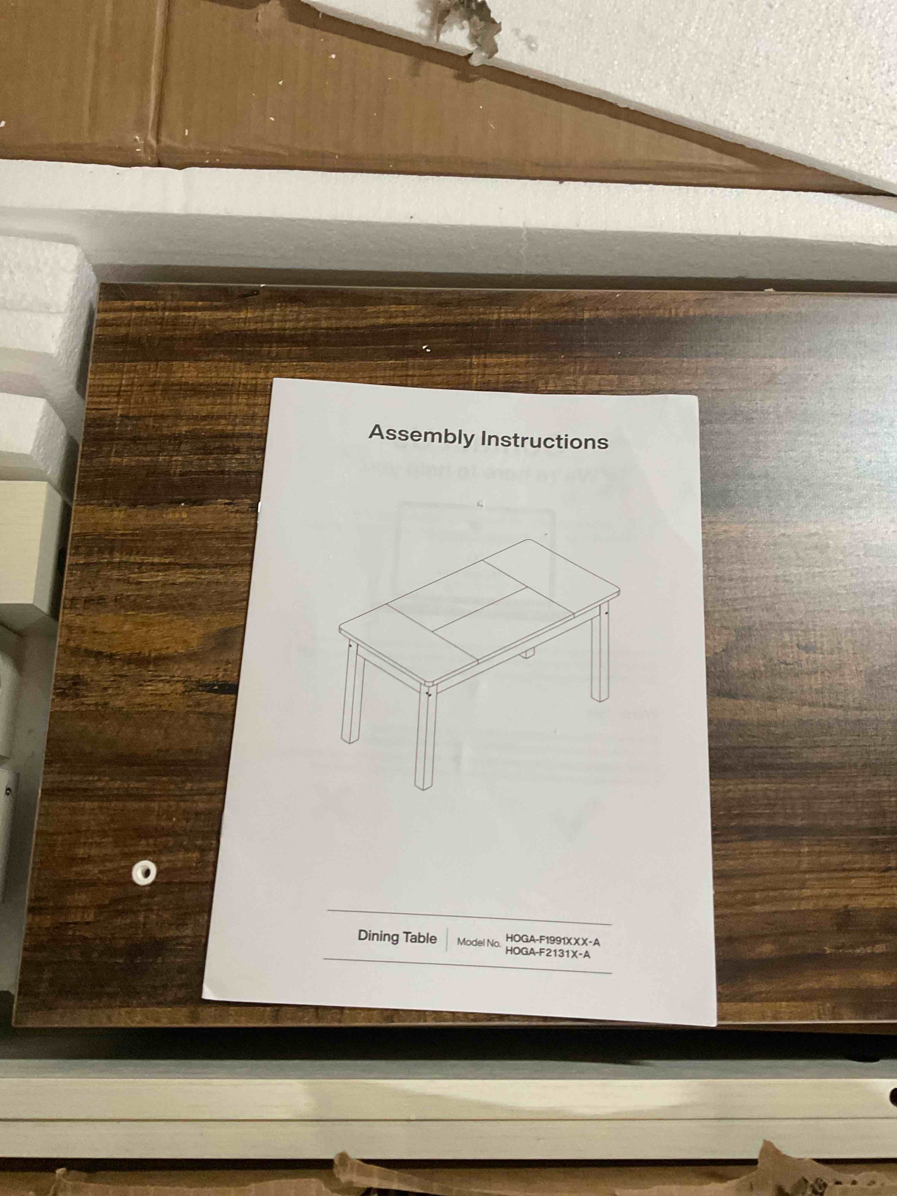 dark oak table