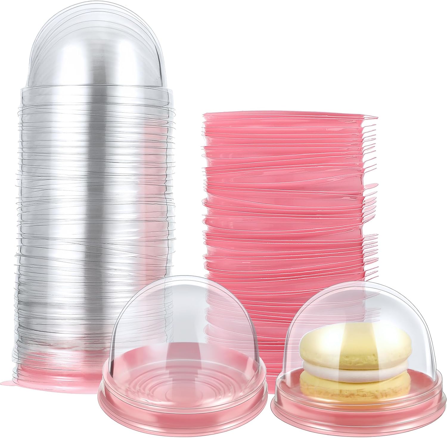 Patelai 50 Set Plastic Dessert Containers for Baking, Cupcakes, Yogurt, Pudding
