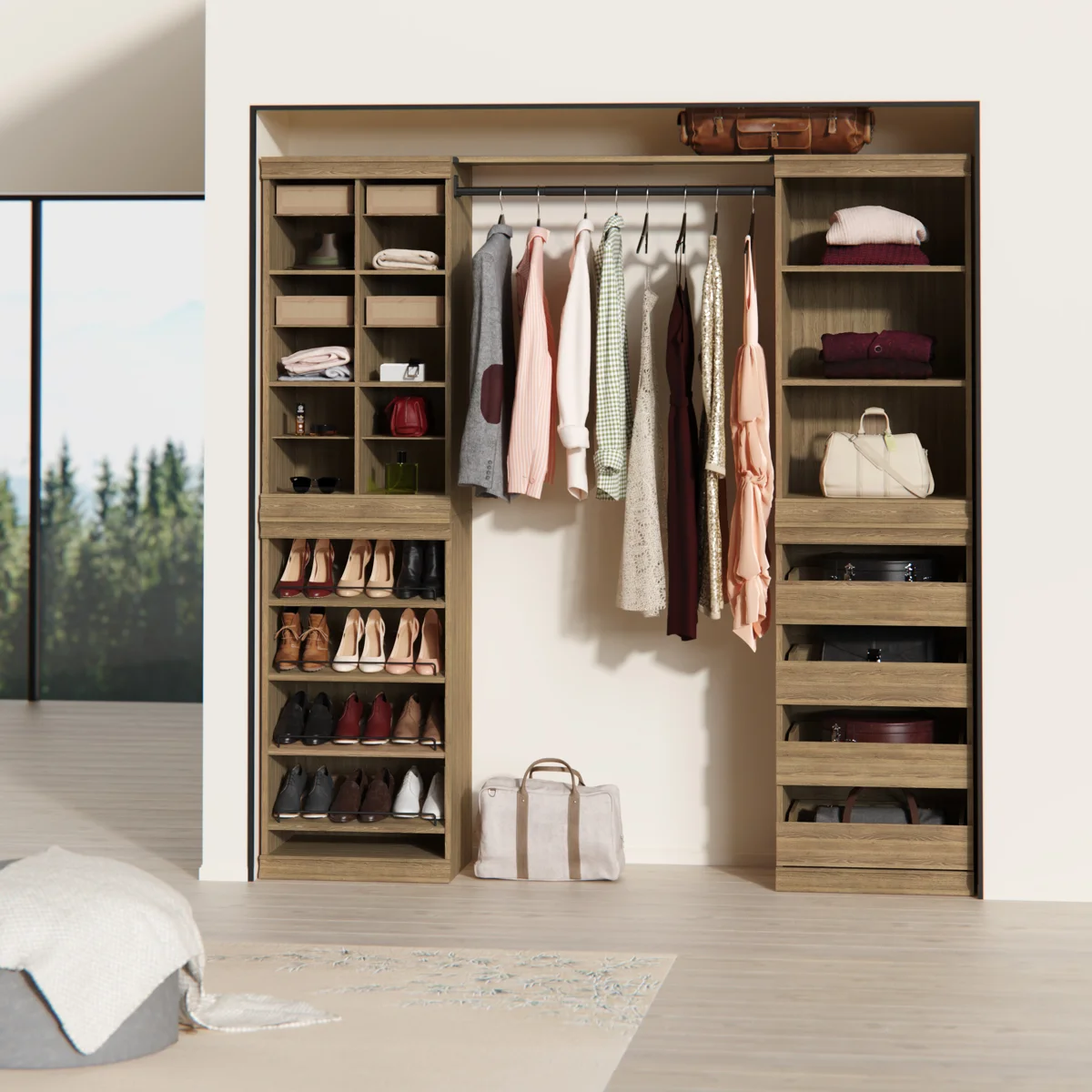 Modular Storage 21.38" W Shelving Unit with 12 Shelves