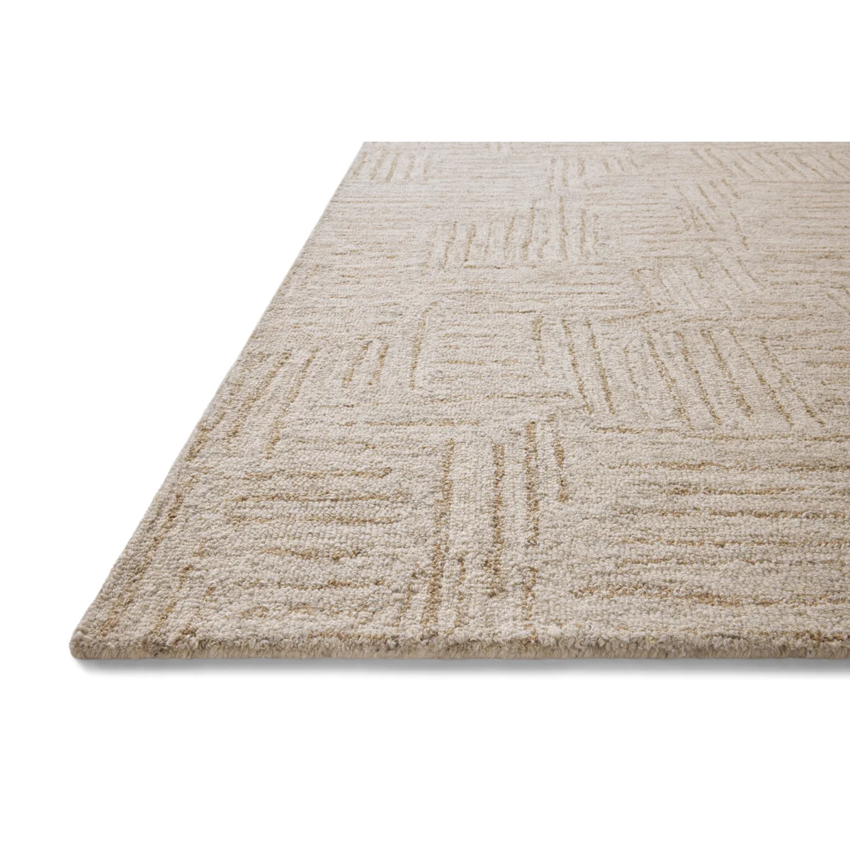 (Damage, see photos)Chris Loves Julia x Loloi Polly Smoke / Sand Area Rug