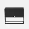 Large Black Rectangular Plastic Planter Box