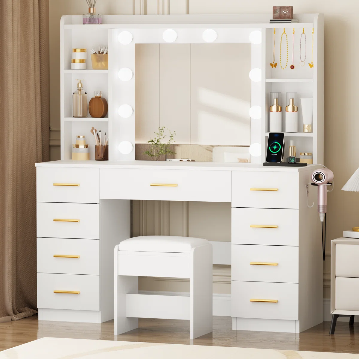 Adriel 43.3" Makeup Vanity