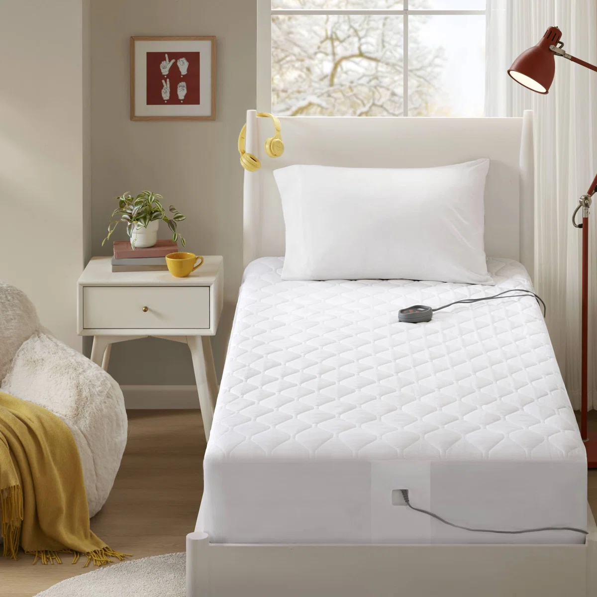 Beautyrest Cotton Deep Pocket Heated Mattress Pad-20 Heat Settings