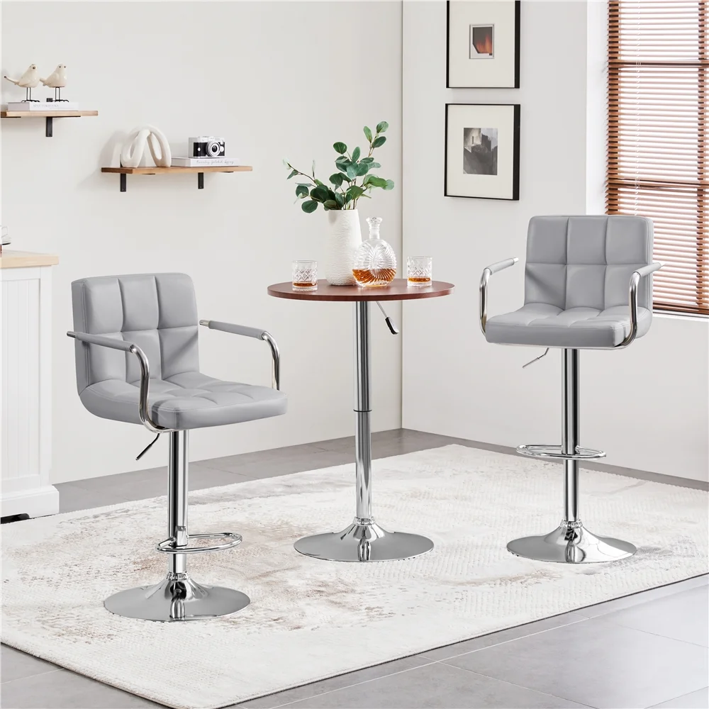 Pete Swivel Upholstered Adjustable Height Counter Stools