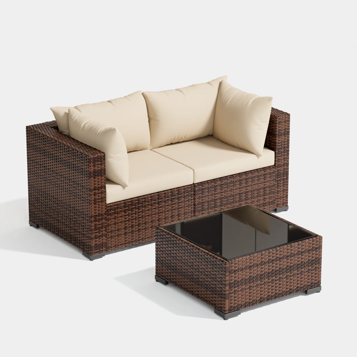 2-Person Outdoor Seating Group With Coffee Table