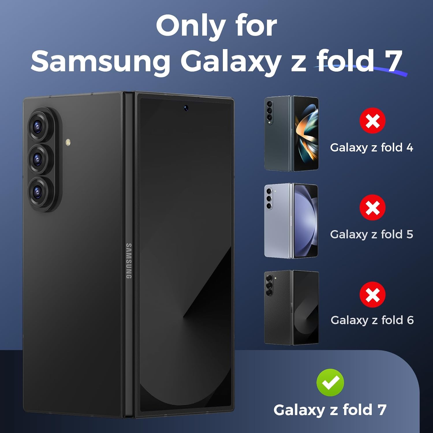 Ruky for Z Fold 7 Case with Hinge Protection, ZFold 7 Case with Built-in Screen Protector [Compatible with MagSafe] Protective Translucent Hard Magnetic Magnet Phone Case for Galaxy Z Fold 7, Orange Orange Z Fold 7-HD
