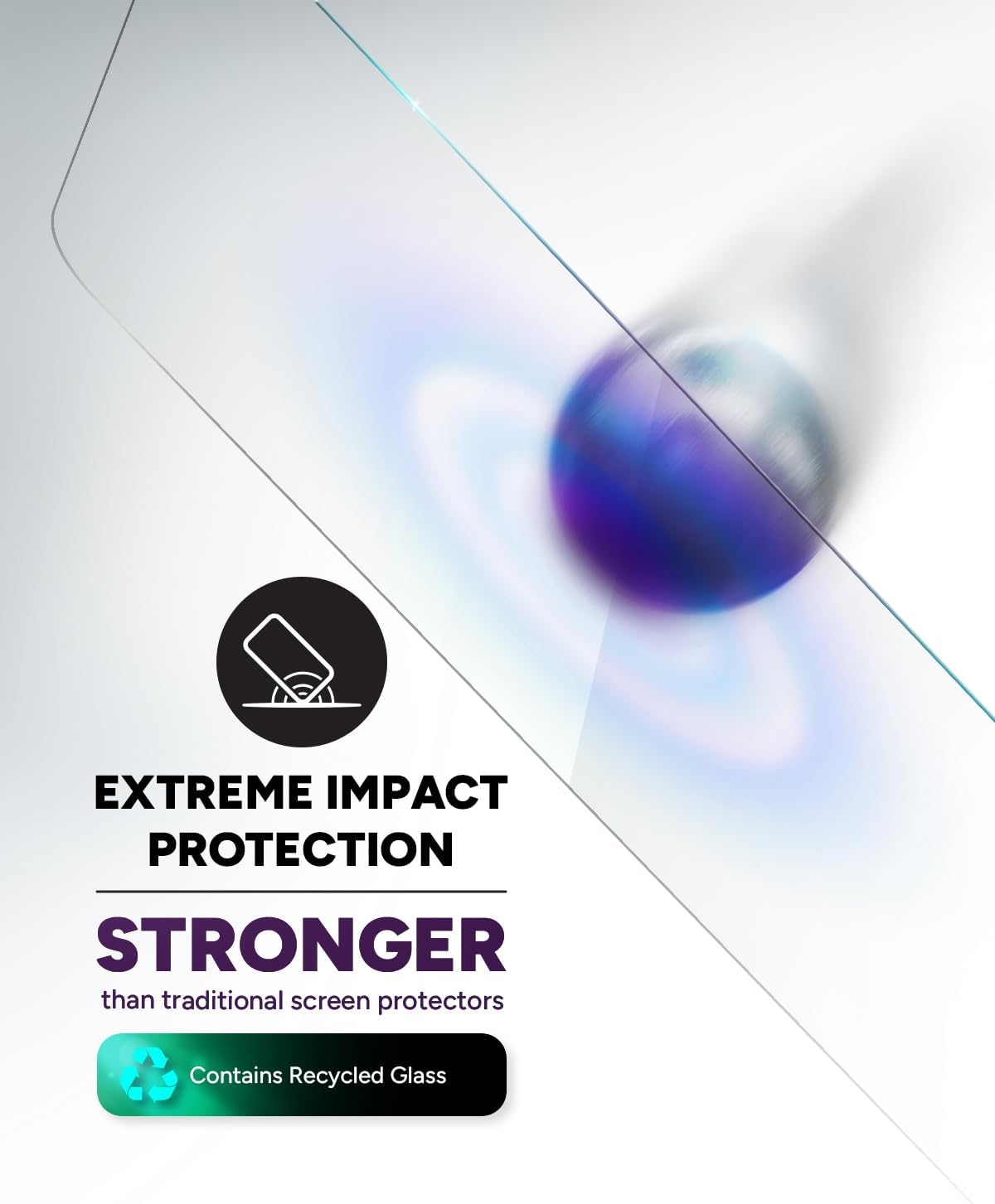 ZAGG Glass+ Screen Protector for Phone 15 Pro - 3X Stronger with Reinforced Edges, Scratch & Smudge-Resistant Surface, InvisibleShield, Easy to Install iPhone 15 Pro