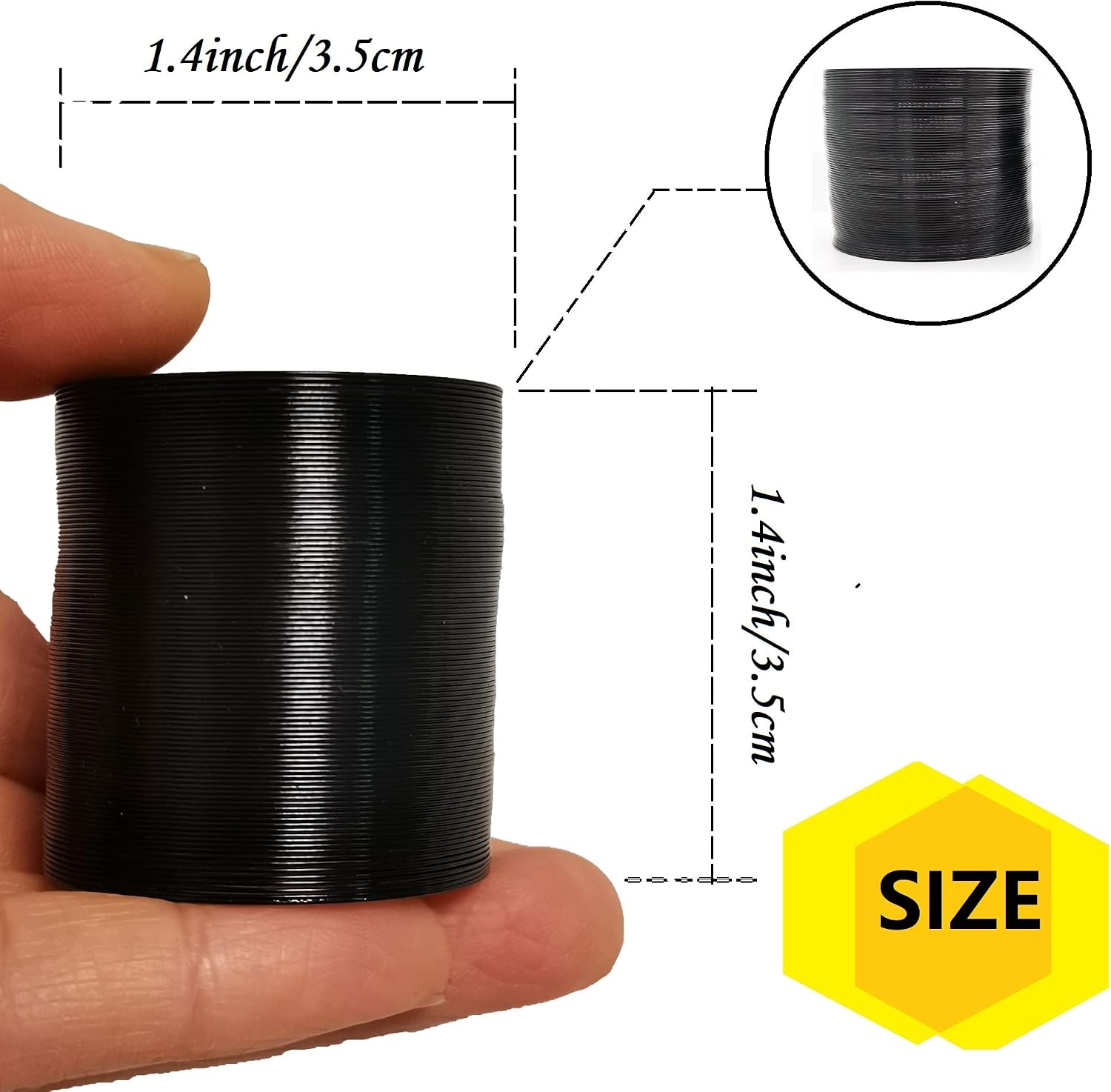 4 Pieces Squirrel Proof Metal Spring Barrier Device Spring Guard Baffle Accessories Outdoor Bird Feeder Protects Hanging Spring Type Coil Poles Raccoon Proof (Black，1.4“)