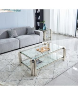 Lium Glass Top Single Coffee Table