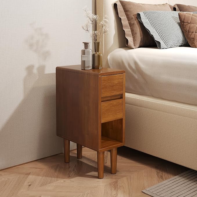 2-Drawer Narrow Nightstand