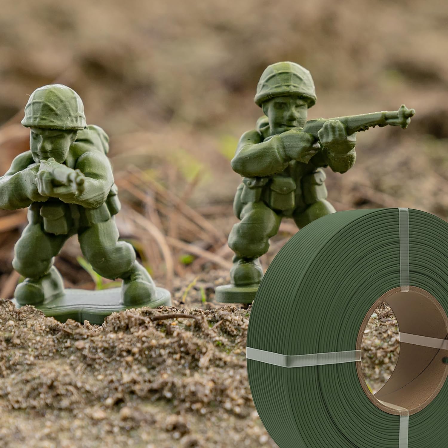 Polymaker Panchroma Refill Spool Matte Army Dark Green PLA 3D Printing Filament Refill, Compatible with All Reusable Spools and All Major FDM 3D Printers, Tangle-Free, Vibrant Colors, 1.75mm 1kg 121 - 1.75mm Matte Army Dark Green (Hex Code: #5f6244) Matte