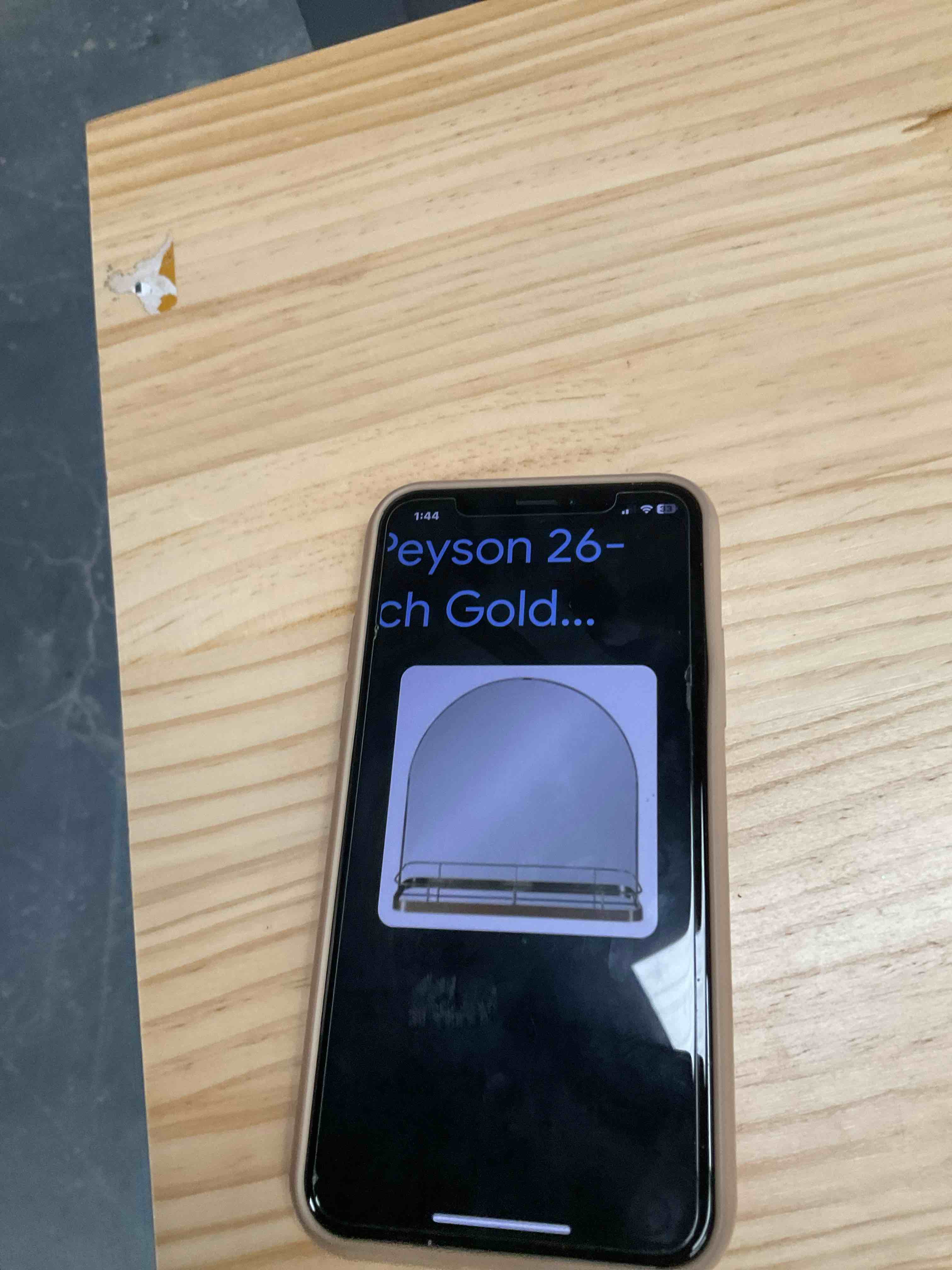 Peyson wide arch mirror 26 x 26 gold( IS NOT COMPLETE BOX 2 OF 2)