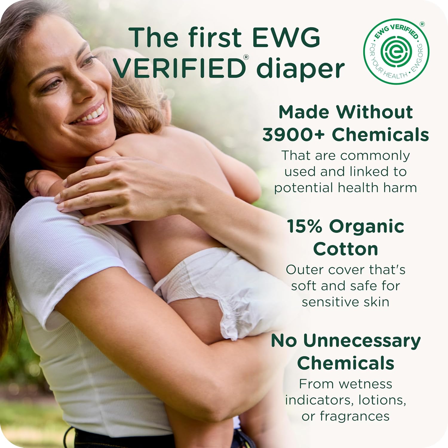 Our Diapers | The First EWG Verified & Microbiome-Friendly Diaper | 12-Hour Leak Protection | Made with Organic Cotton & Plant-Derived Materials | Totally Chlorine Free | Size 2 (12-18 lbs) 42 Count Size 2 42 Count