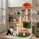 Upgraded 52'' Fruit World Cat Tree XL for Indoors, Cat Tower for Large Cats with Scratching Posts, Modern Cat Condo