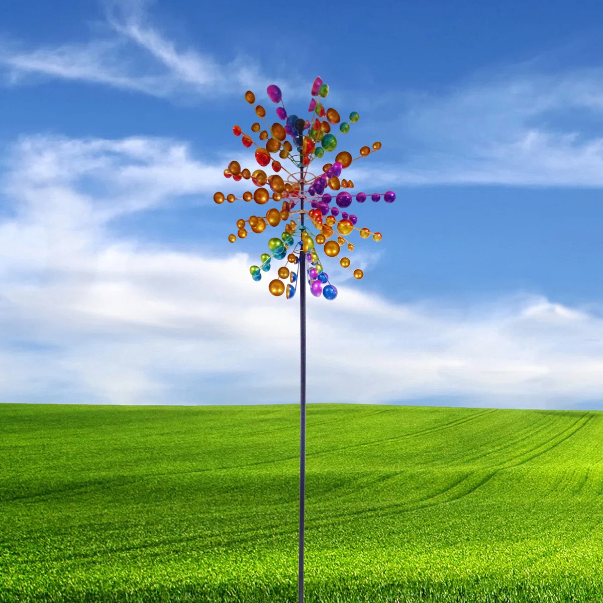 84"H Cosmic Array Windmill Stake for Garden, Patio & Lawn
