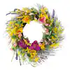 Artificial Floral Wreath or Wall Decor - Spring Colorful Flower Arrangement