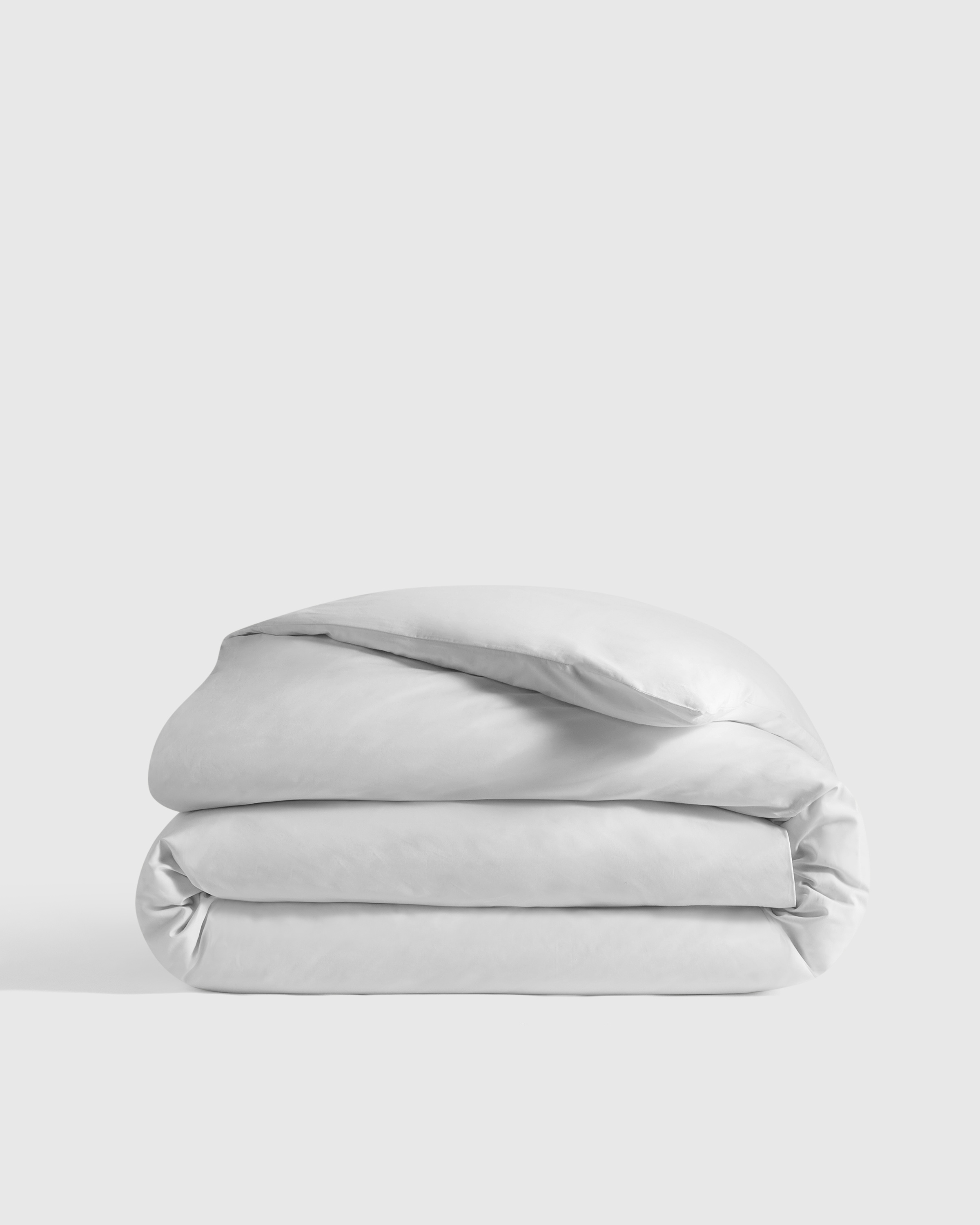 Classic Organic Percale Duvet Cover, Full/Queen, Light Grey