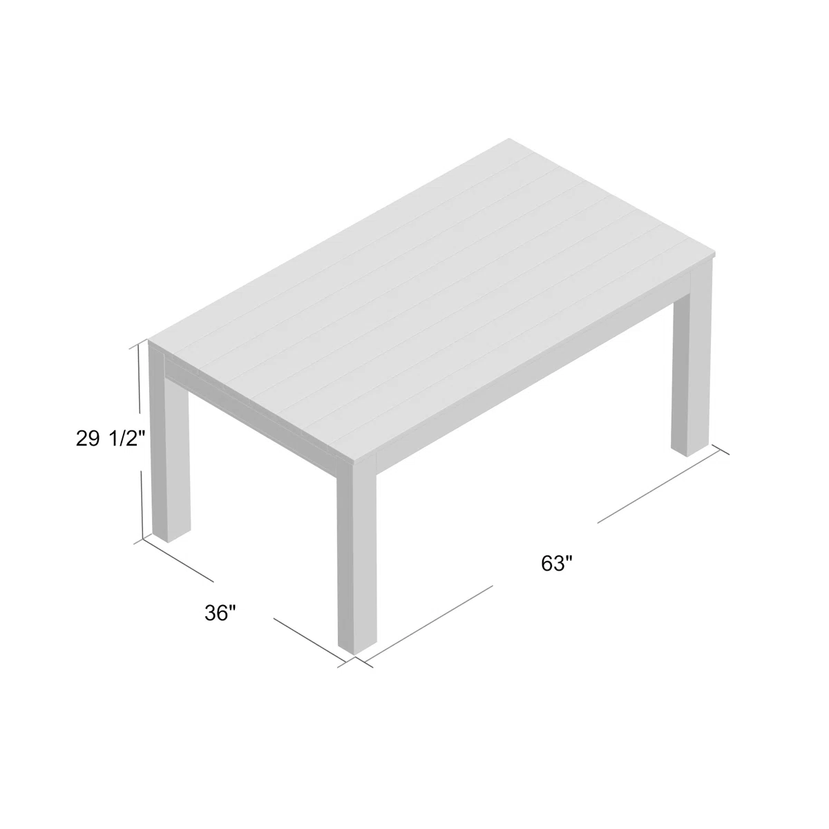 Montauk Solid Wood Pine Dining Table