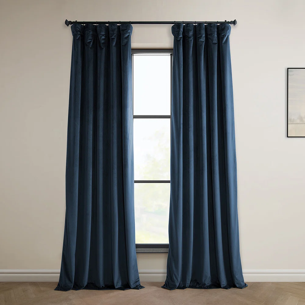 Matra Room Darkening Rod Pocket Single Curtain Panel
