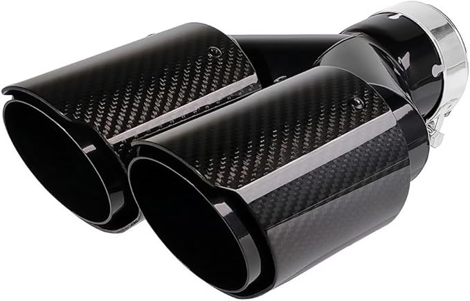 Bielpord Glossy Black Carbon Fiber Car Exhaust Pipe (2.5 Inch)