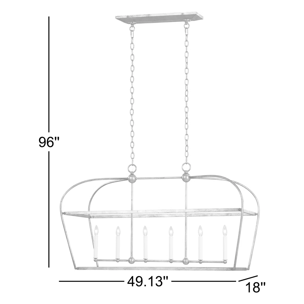 Lilo 6 - Light Kitchen Island Linear Pendant by Chapman & Myers
