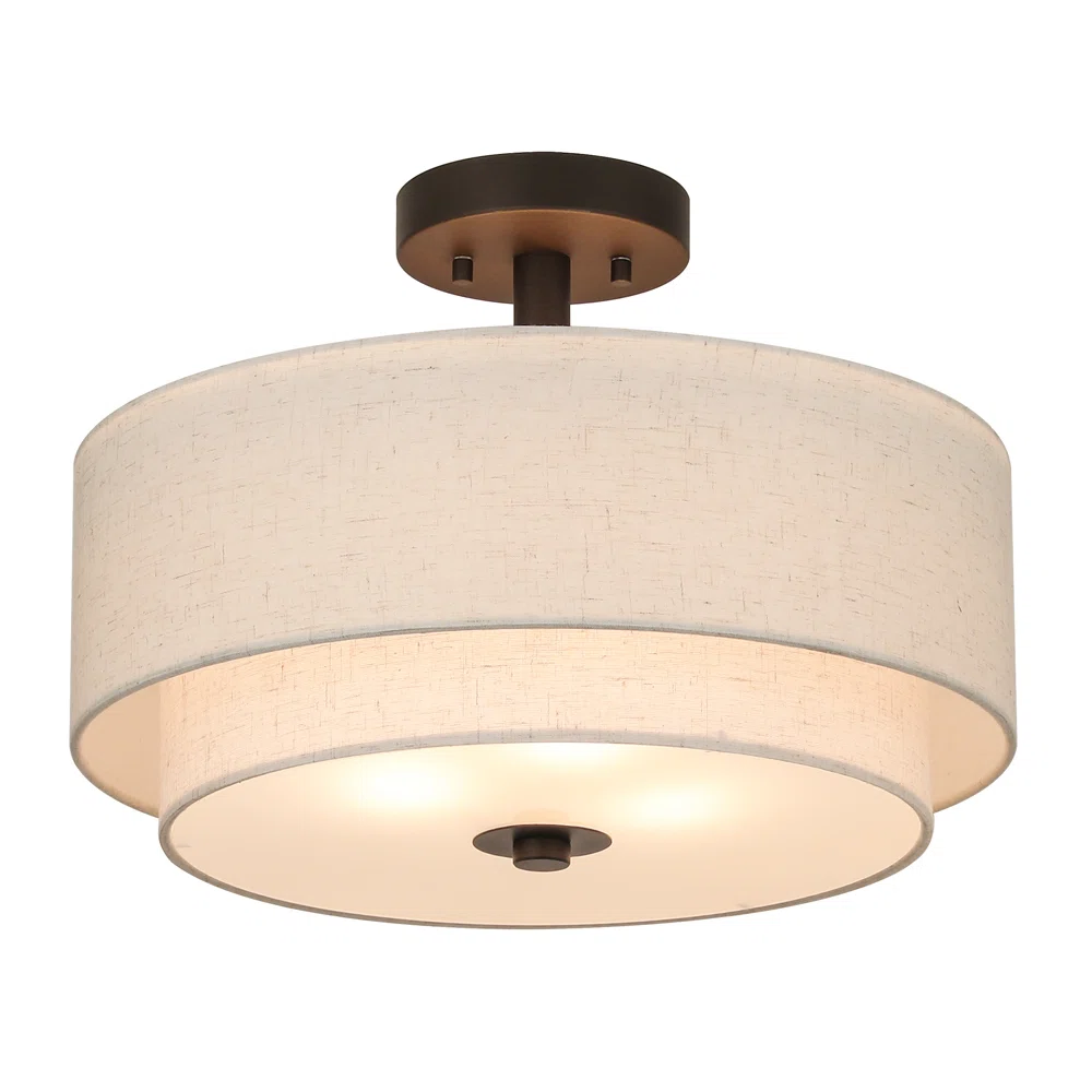 Nichoel Fabric Semi Flush Mount