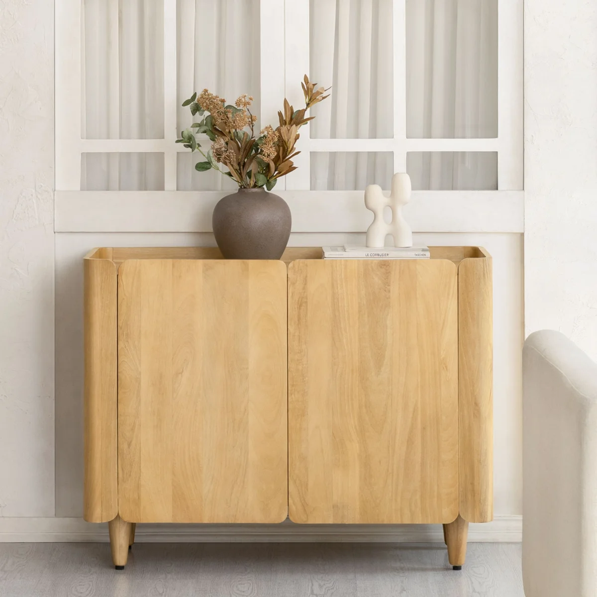 Helga 40" W Solid Wood 2-Door Sideboard