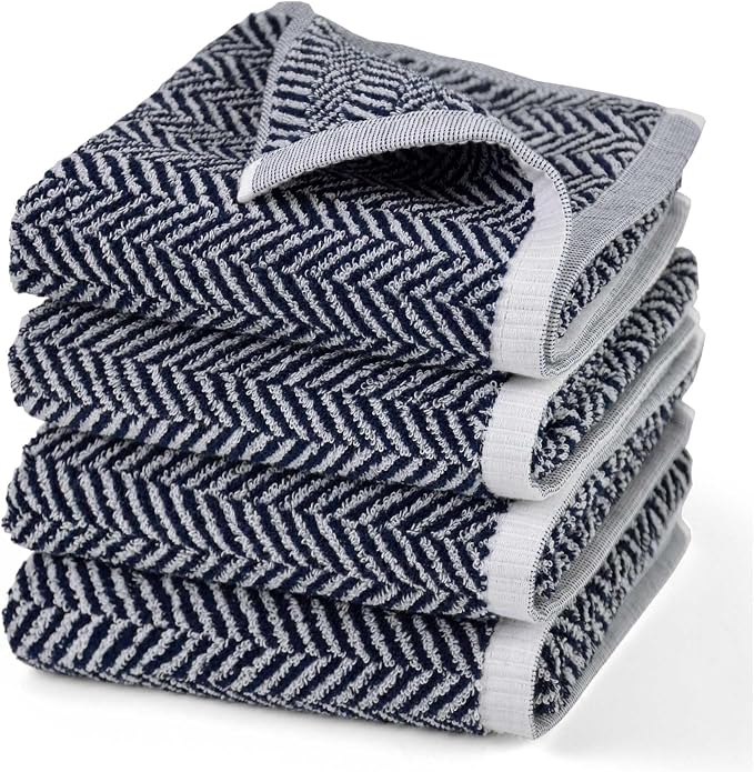 4 Piece Striped Hand Towels