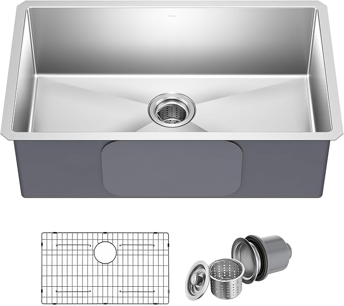 Ruvati 30-inch Undermount 16 Gauge Stainless Steel Kitchen Sink Single Bowl