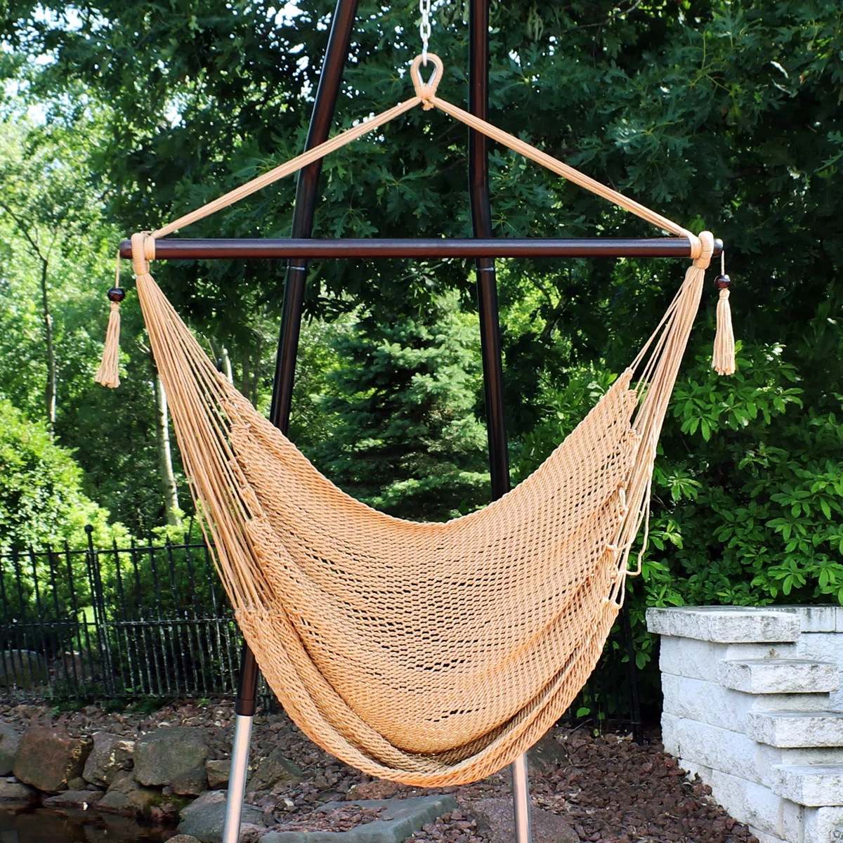 Plummer Soft-Spun Polyester Rope Indoor or Outdoor Hammock Hanging Chair