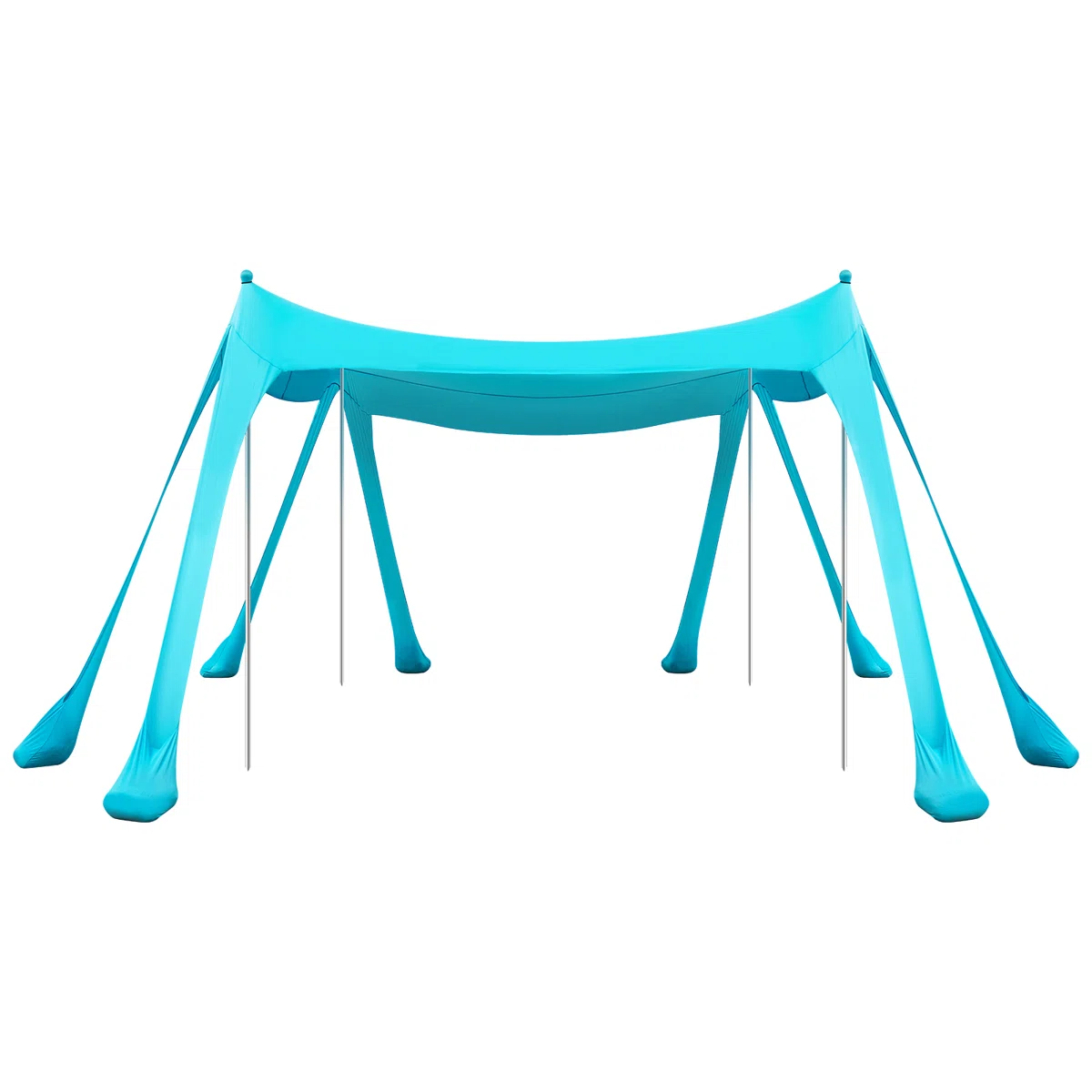 Beach Tent Sun Shelter, UPF50+ Sun Protection, 6.6 ft Tall, 10 x 10 ft, Easy Pop Up Beach Canopy with Sandbags, Stability Poles, Sand Shovels, Portable Shade for Family, Camping, Fishing, Blue